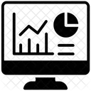 Painel Grafico On Line Desempenho Empresarial Ícone