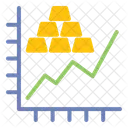Estatistica Grafico Ouro Ícone