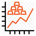 Grafico De Ouro Mercado De Ouro Estatistica Ícone