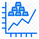 Estatistica Grafico Ouro Ícone