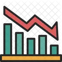 Gráfico para baixo  Ícone