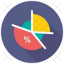 Porcentagem Grafico Torta Ícone