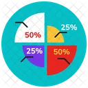 Grafico De Porcentagem Grafico De Porcentagem Estatisticas Ícone