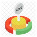 Grafico De Pizza De Porcentagem Grafico De Porcentagem Analise Ícone