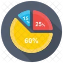 Porcentagem Grafico Torta Ícone