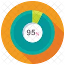 Porcentagem Grafico Torta Ícone