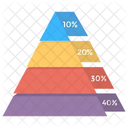 Gráfico de pirâmide  Ícone