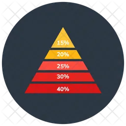 Gráfico de pirâmide  Ícone