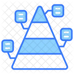 Gráfico de pirâmide  Ícone