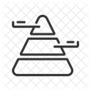 Grafico De Piramide Demografia Populacional Grafico De Triangulo Ícone