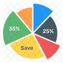 Grafico Circular Grafico Circular Grafico Moderno Icono