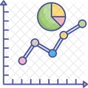 Analise Diagrama Grafico De Linhas Ícone