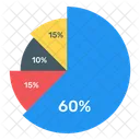 Grafico De Pizza Grafico Circular Analise De Dados Ícone