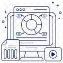 Analisis De Datos En Linea Grafico Web Estadisticas Web Icono