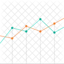 Gráficos de linha  Ícone