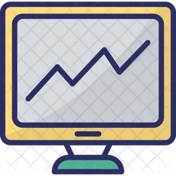 Gráficos en línea  Icono