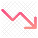 Geld Diagramm Pfeil Abnahme Statistik Diagramm Abstieg Rechtspfeil Symbol