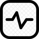 Schnittstelle Signal Quadrat Herz Linie Statistik Schlag Quadrat Diagramm Symbol