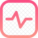 Schnittstelle Signal Quadrat Herz Linie Statistik Schlag Quadrat Diagramm Symbol