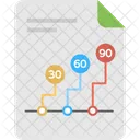 Linie Diagramm Infografik Symbol