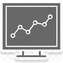 Diagramm Bildschirm Online Diagramm Icon