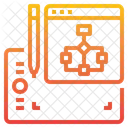 Grafiktablett Planung Flussdiagramm Symbol