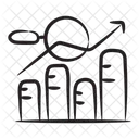 Grafische Erkundung Wachstumsdiagramm Geschaftsanalyse Symbol