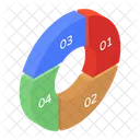 Business Infografik Grafische Visualisierung Kreisdiagramm Symbol