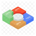 Business Infografik Grafische Visualisierung Kreisdiagramm Symbol