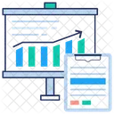 Grafischer Prasentationsbericht Business Analytics Statistische Datenanalyse Symbol