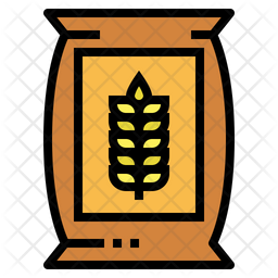 Grain Bag Icon - Download in Colored Outline Style