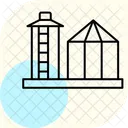 Grain Silo Farm Icon