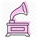 Gramophone Color Shadow Thinline Icon Icon