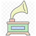 Gramophone Lineal Color Icon Icon