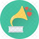Gramophone Phonograph Hearts Icon