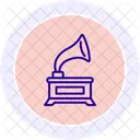 Gramophone Line Icon Icon