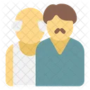 Grandfather and father  Icon