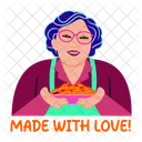 Grandma Cooking Dessert Food Icon