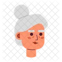 Grandma with updo hairstyle  Icon