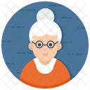 Senior Citizen Old Woman Grandma Icon