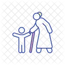 Kid Grandparent Grandmother Icon