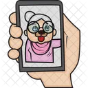 Grandmother With Dog Face Filter  Icon