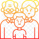 Grandparents and grandson  Icon