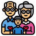 Grandparents Couple Boy Icon