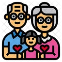 Grandparents Couple Girl Icon