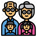 Grandparents Kids Children Icon