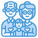 Grandparents Couple Girl Icon