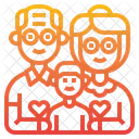Grandparents Couple Boy Icon