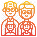 Grandparents Kids Children Icon