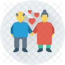 Grandparents Loving Romance Icon